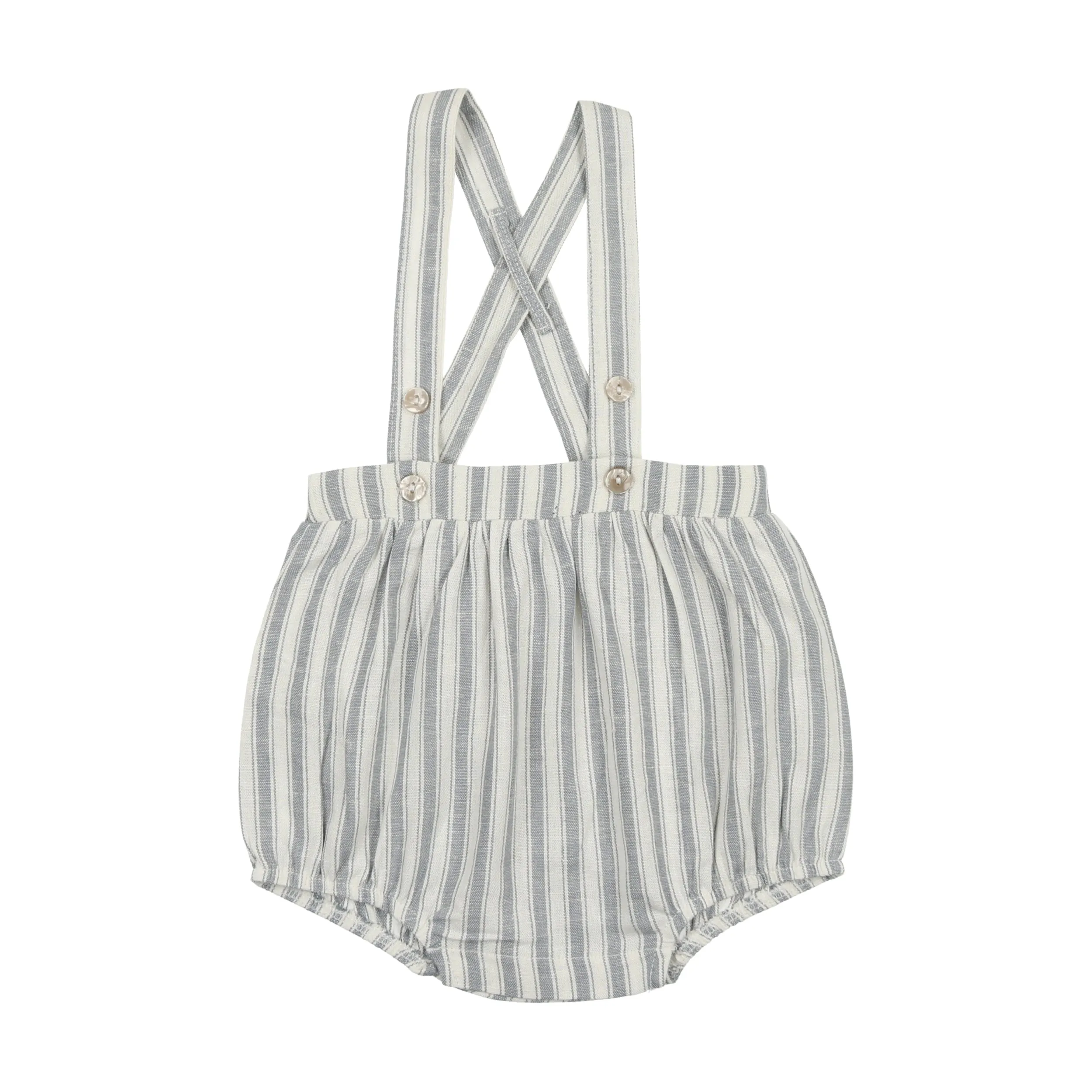 Analogie By Lil Legs Suspender Bubble Bloomer Light Blue Stripe