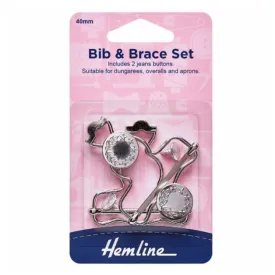 Bib & Brace Set - Silver