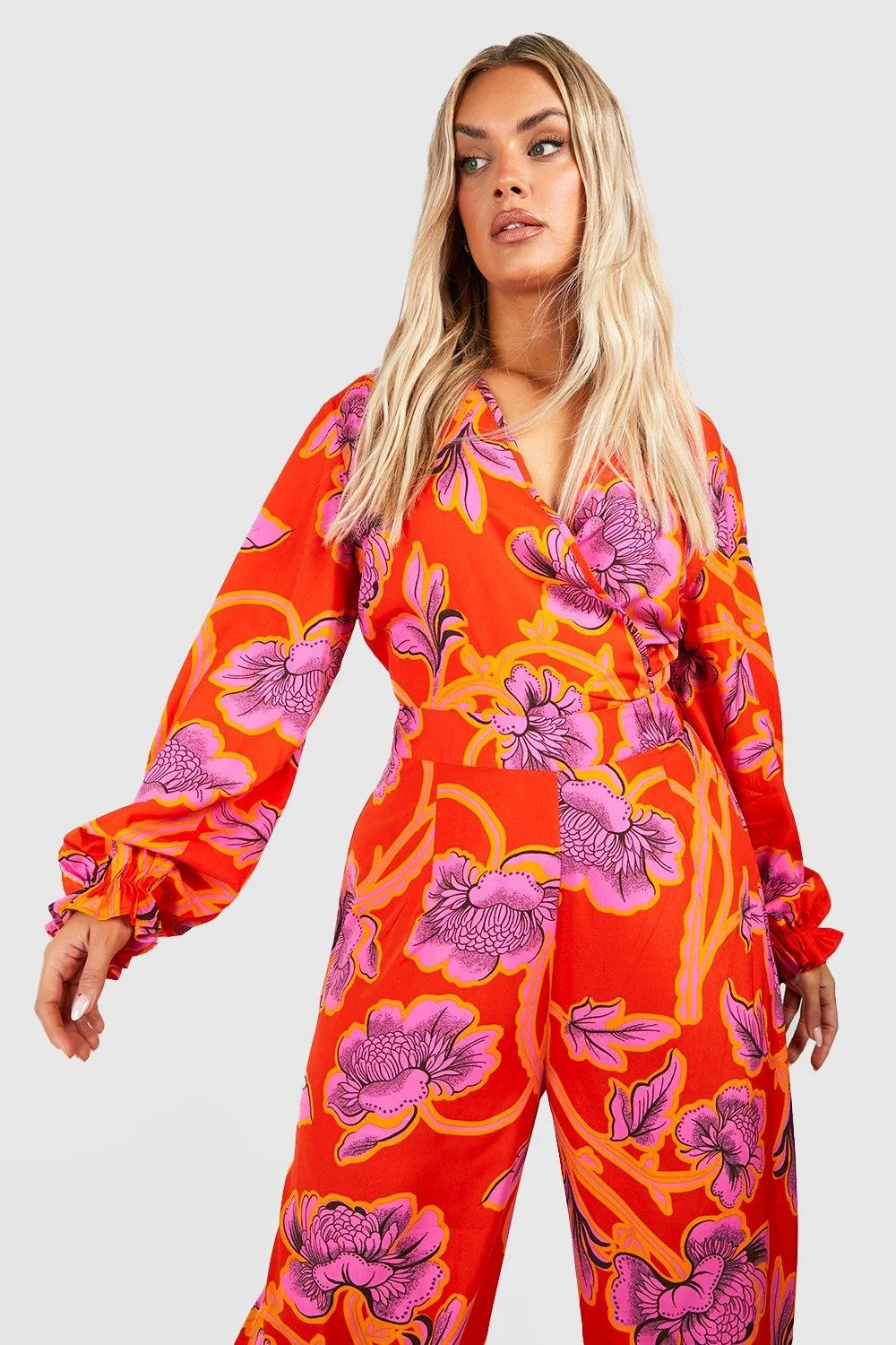 Boohoo jumpsuit, multicolor
