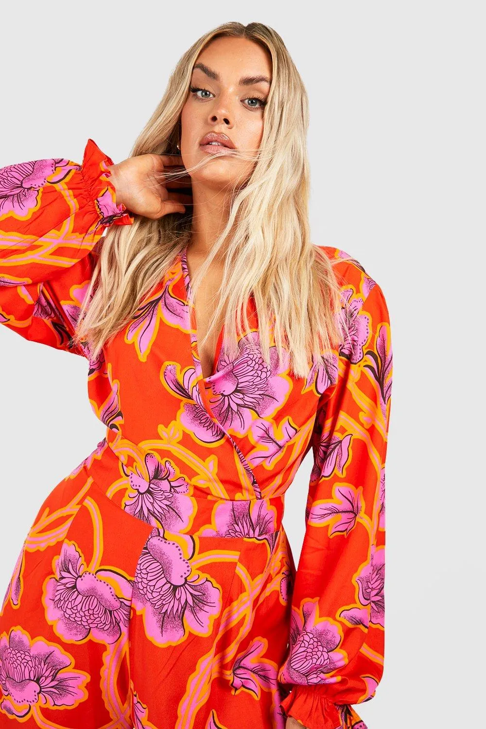 Boohoo jumpsuit, multicolor