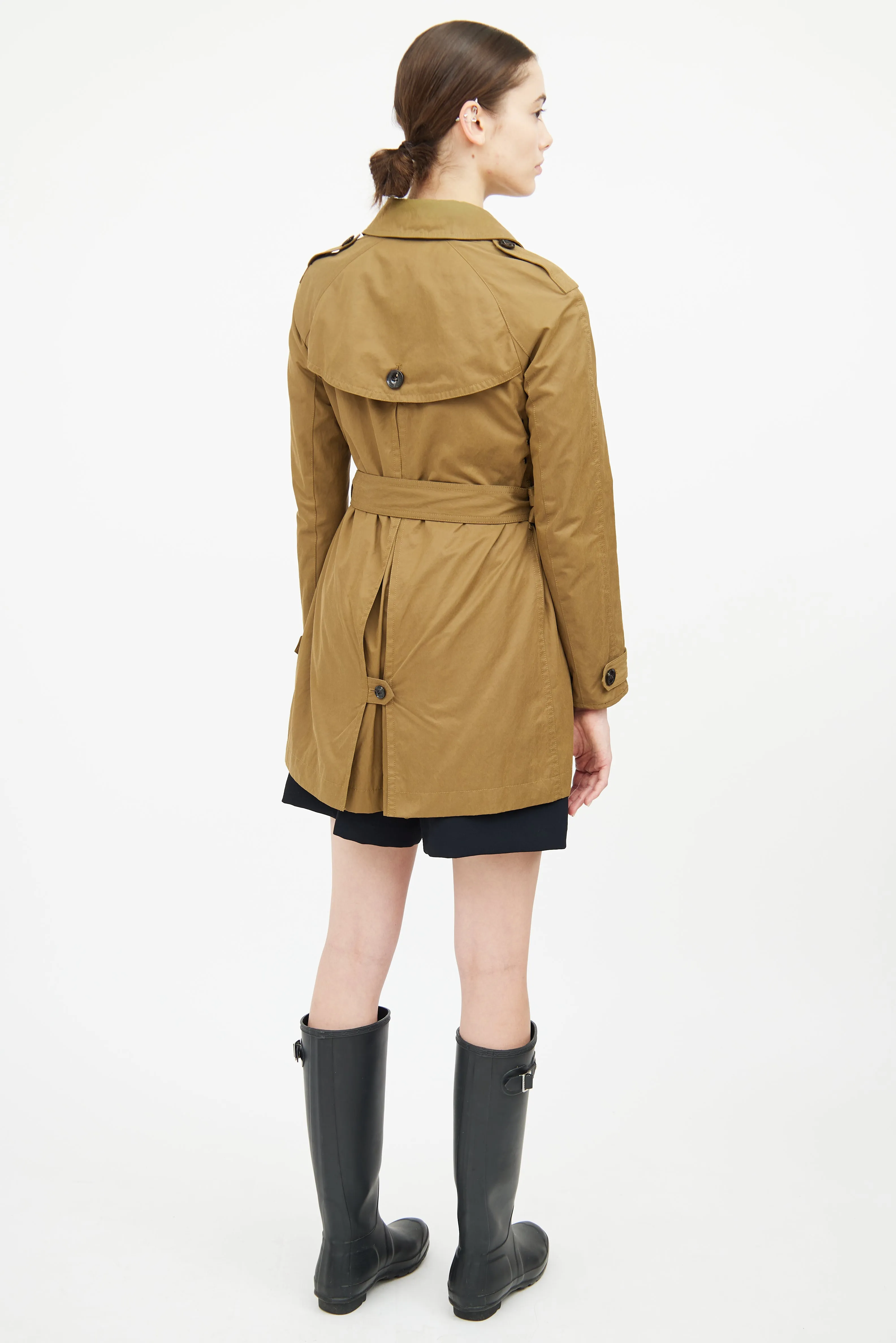 Brown Button Up Trench Coat