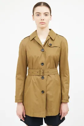 Brown Button Up Trench Coat