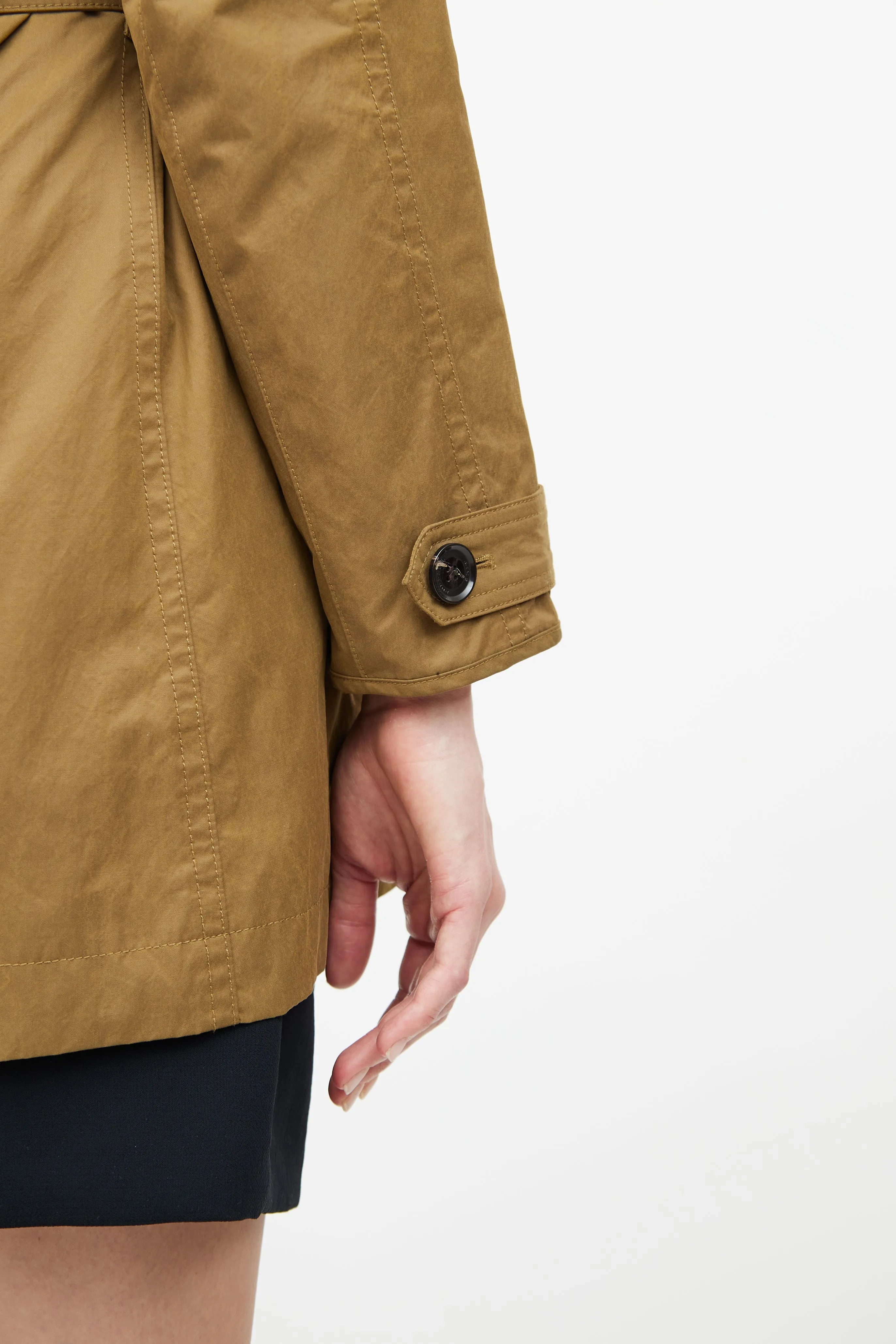 Brown Button Up Trench Coat