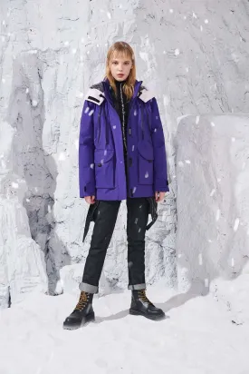 Contrast Hooded Goose Down Jacket
