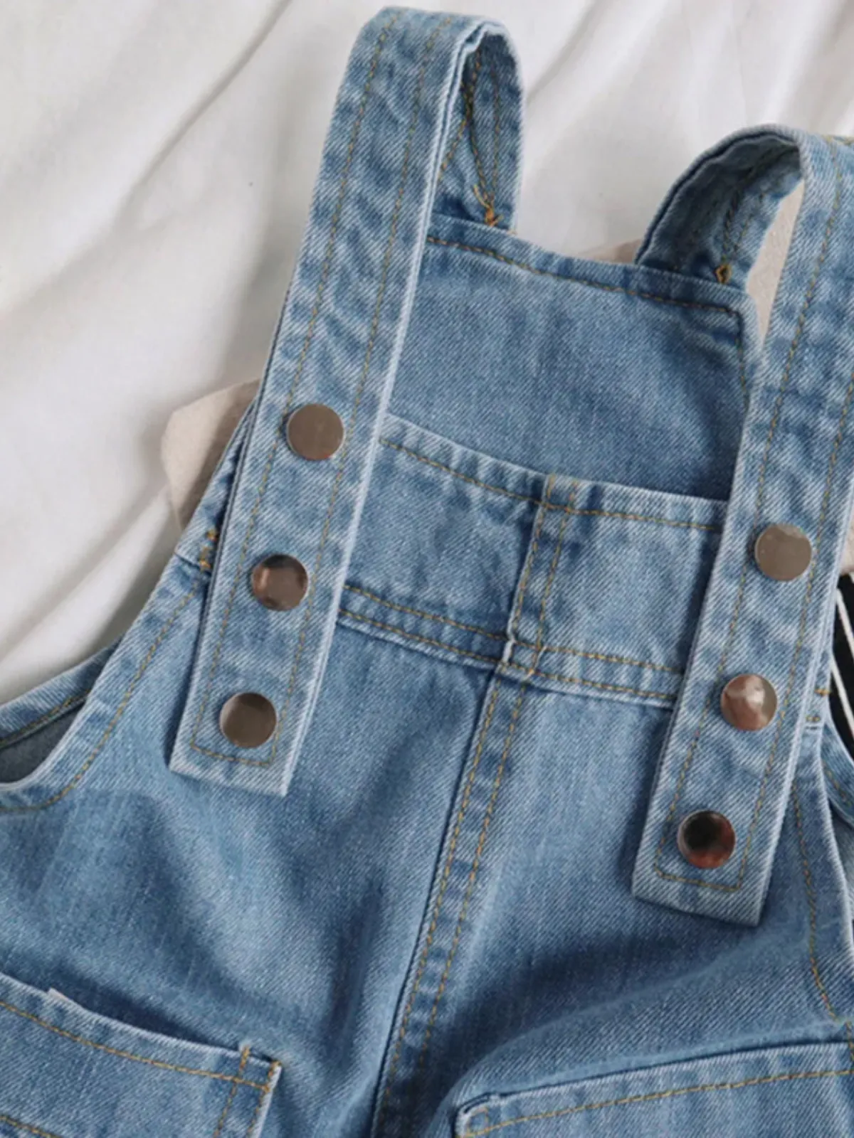 Cute All Day Denim Short Overalls