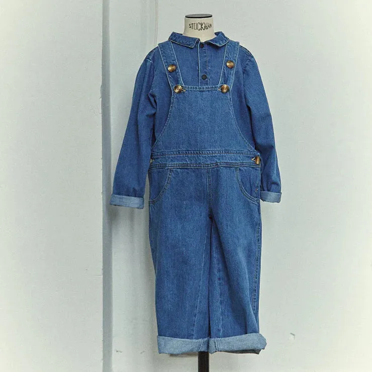 Denim Overalls <br>Poudre Organic