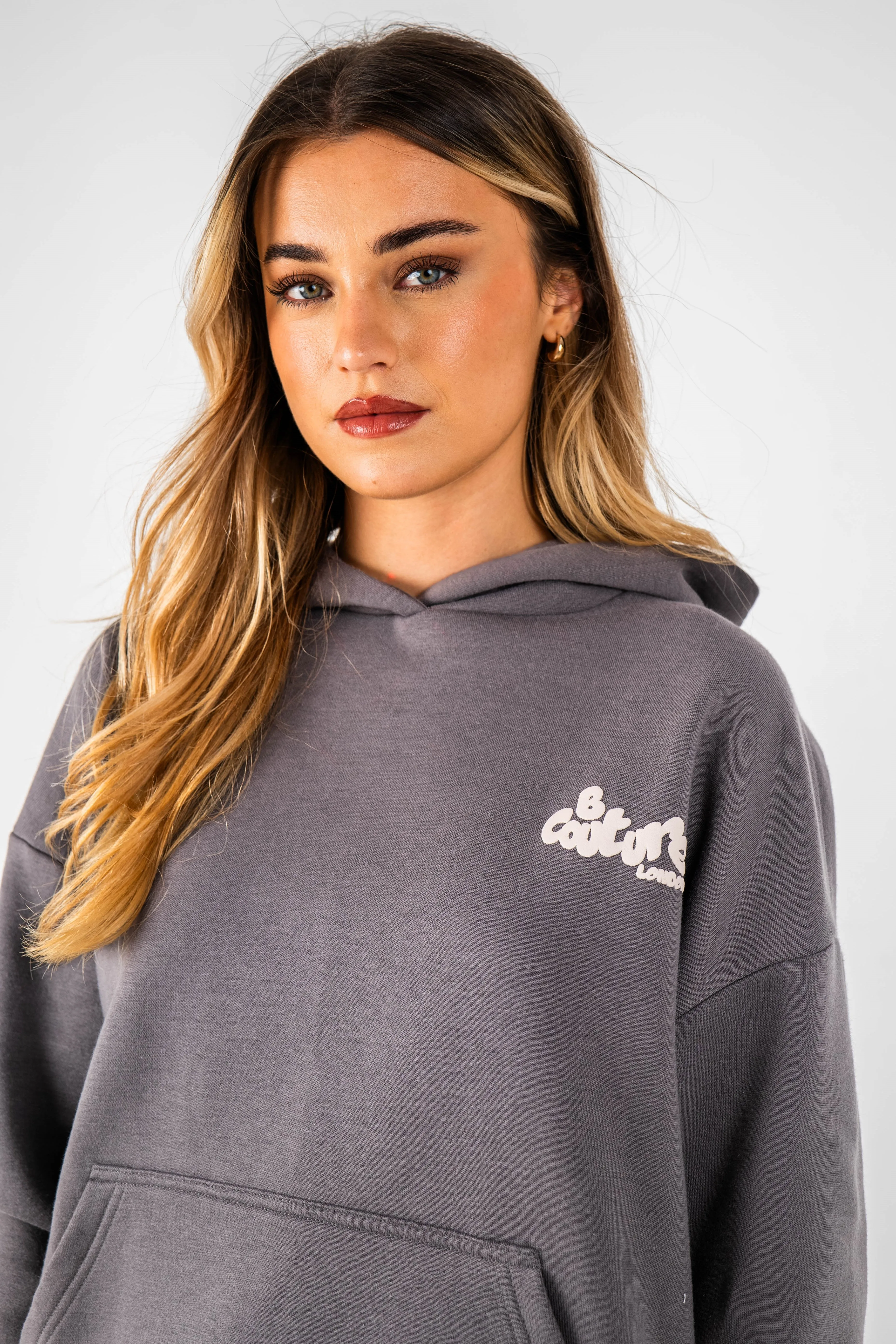 Erindale Oversized Fleece Tracksuit - Charcoal