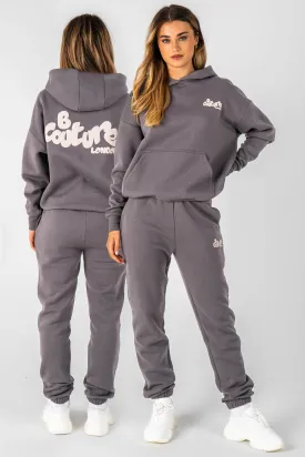 Erindale Oversized Fleece Tracksuit - Charcoal