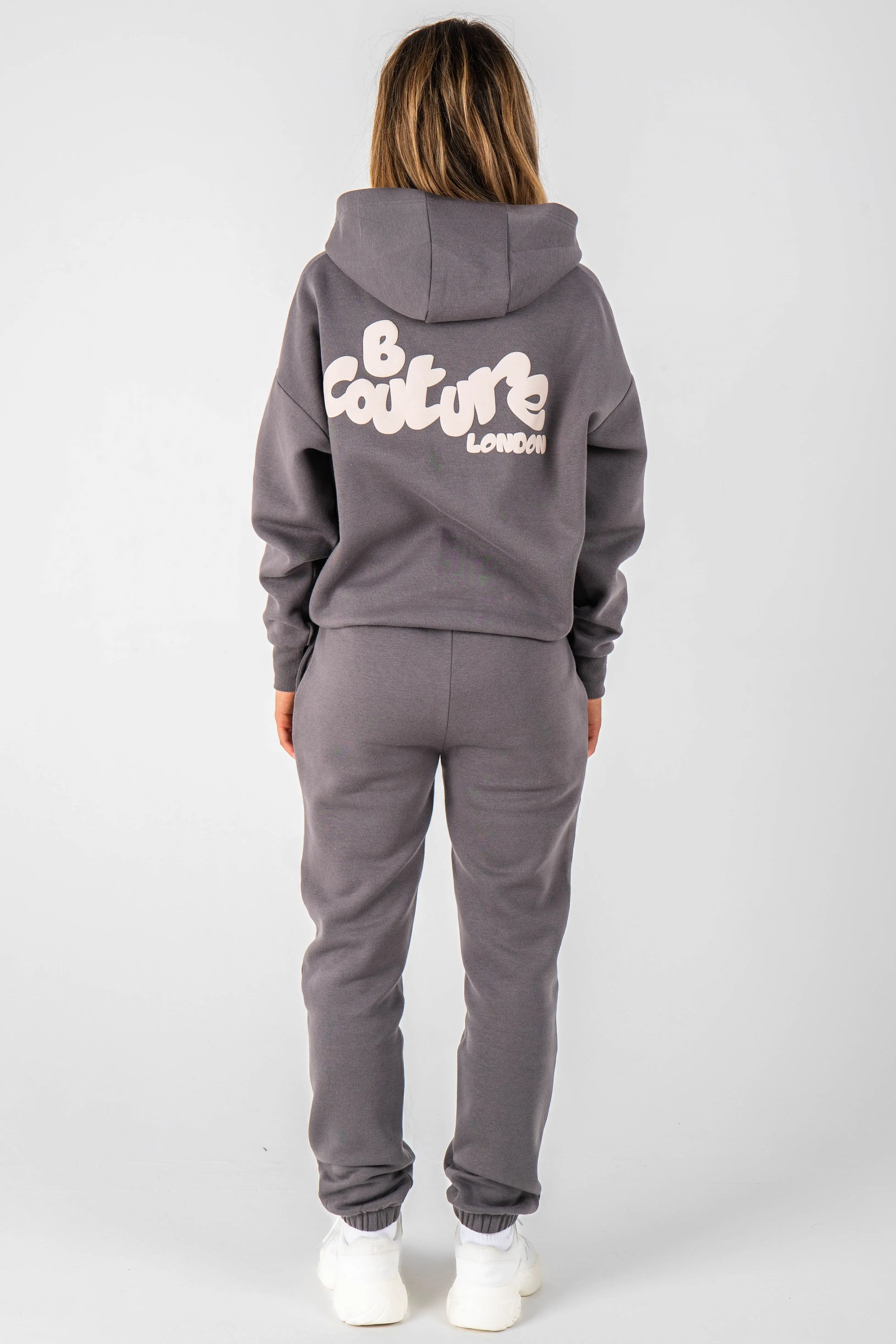 Erindale Oversized Fleece Tracksuit - Charcoal