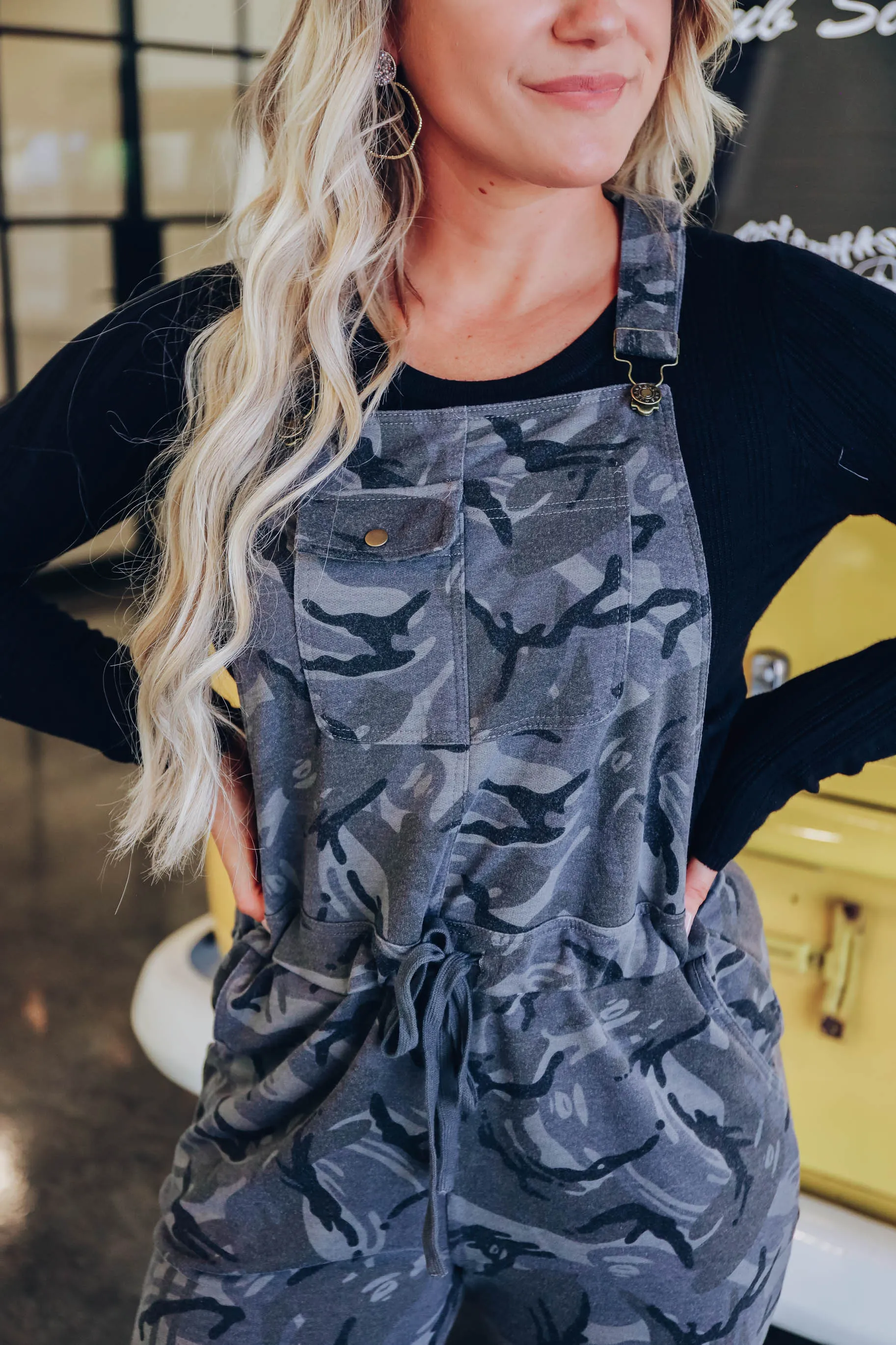 Girl Next Door Camo Overalls