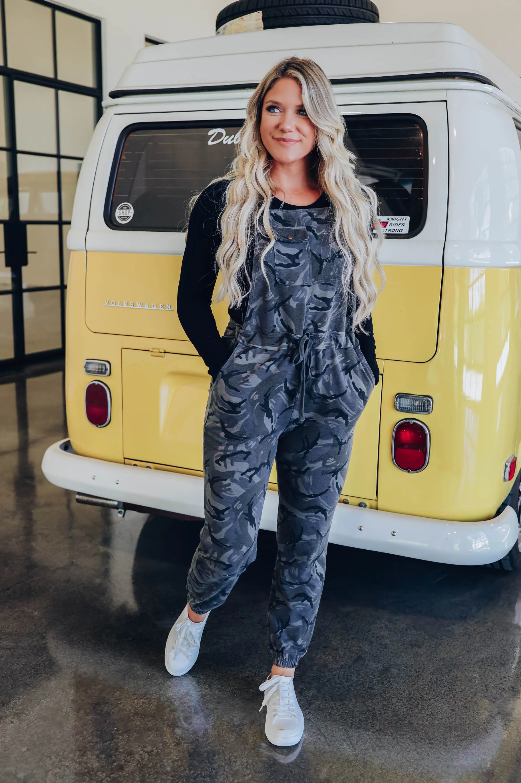 Girl Next Door Camo Overalls