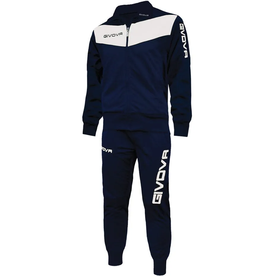 Givova Tuta Visa Tracksuit Navy Blue/White Tr018 0403 M