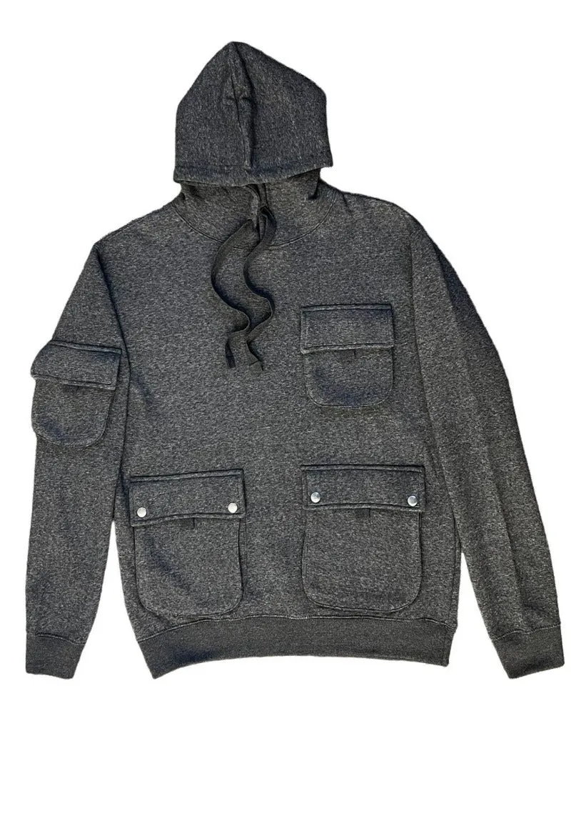 Gray Men's Jogger set hoodies and sweatpants Heavy Blend