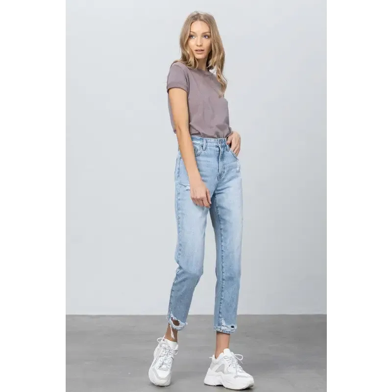 High Rise Tapered Jeans