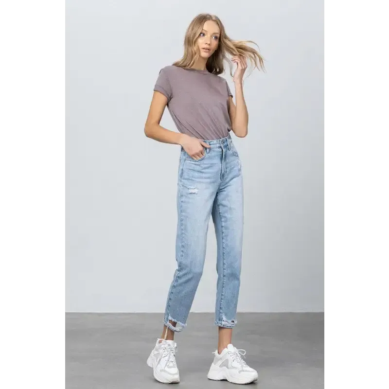 High Rise Tapered Jeans