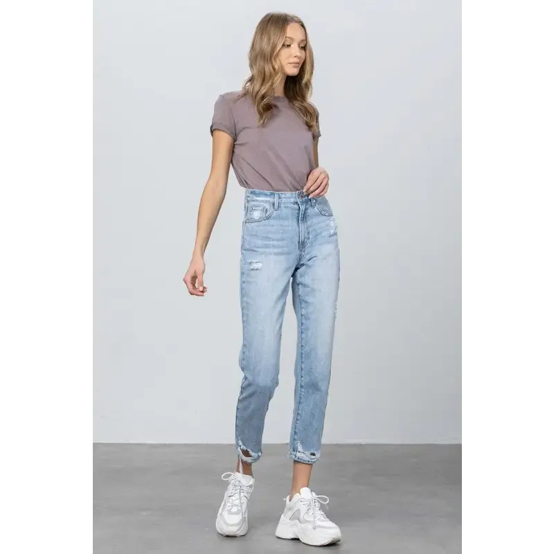 High Rise Tapered Jeans