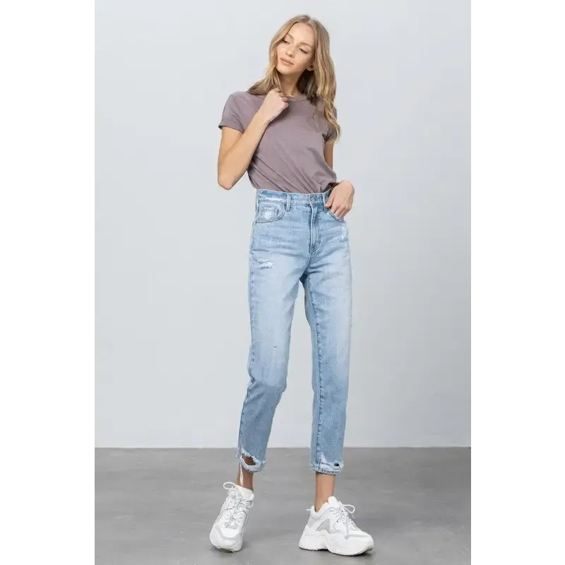High Rise Tapered Jeans