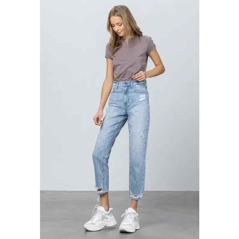 High Rise Tapered Jeans