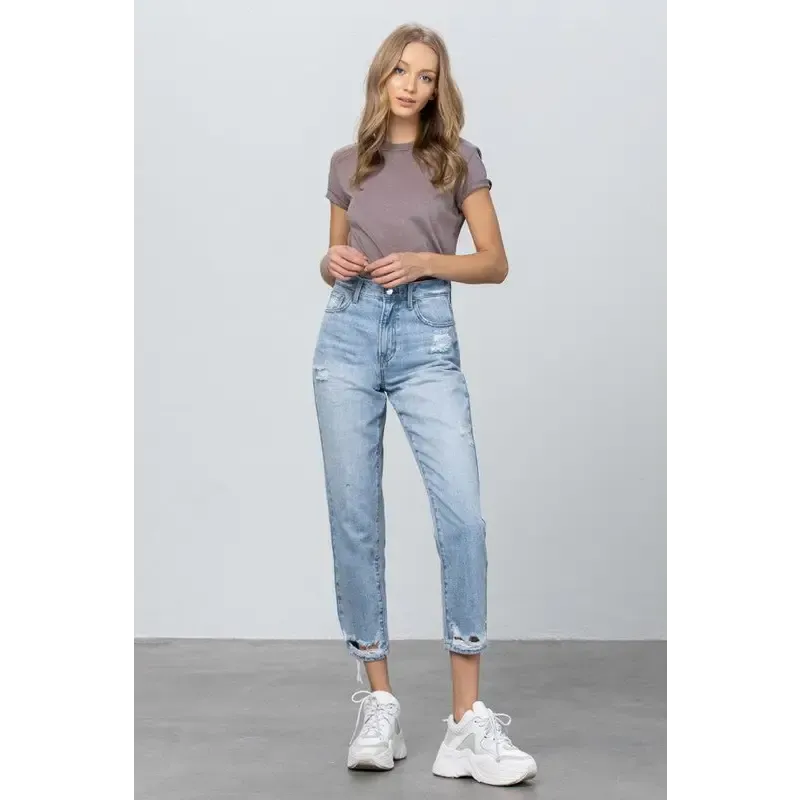 High Rise Tapered Jeans