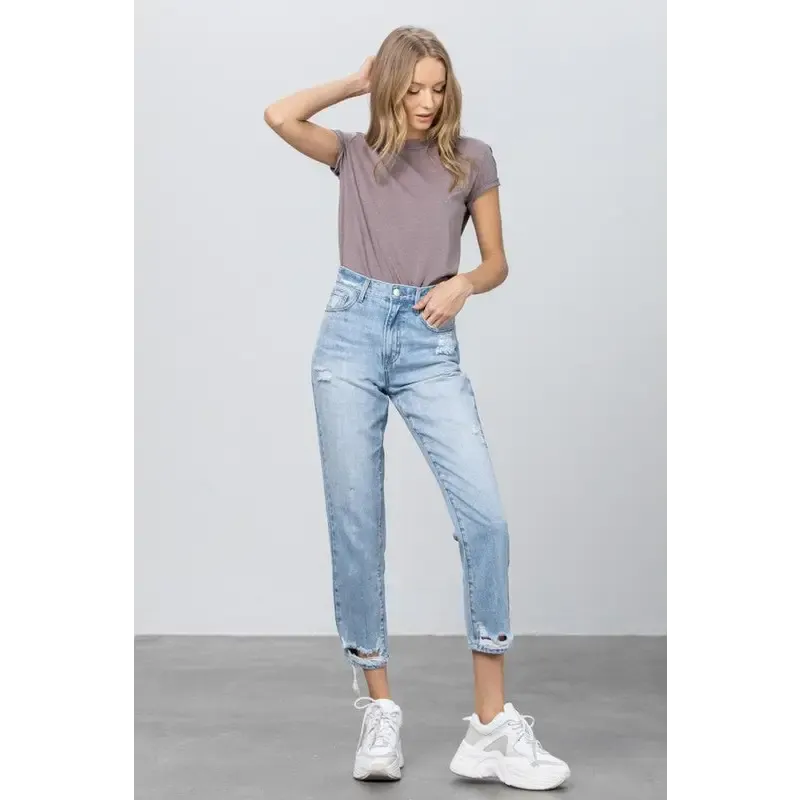 High Rise Tapered Jeans