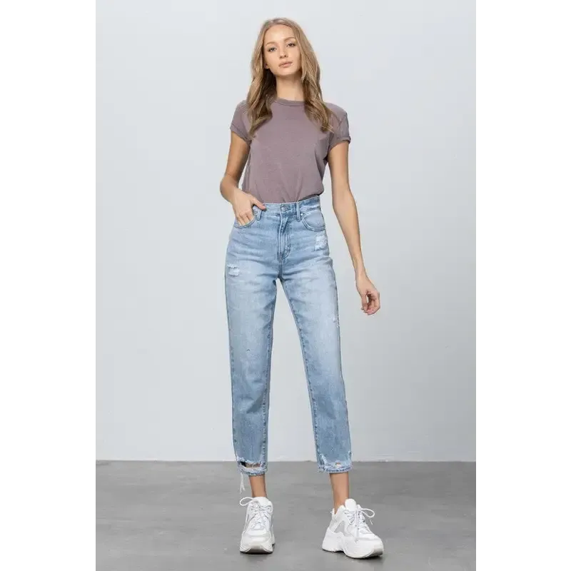 High Rise Tapered Jeans