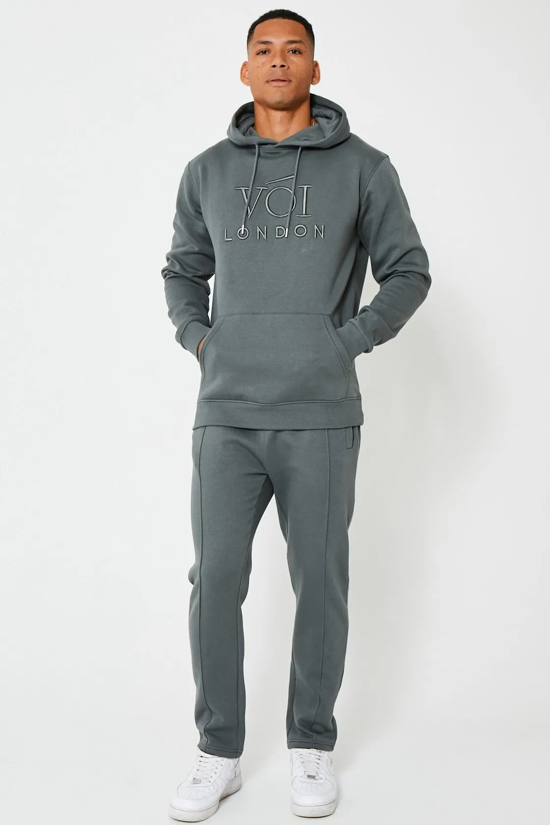 Holloway Road Fleece Tracksuit - Gun Metal