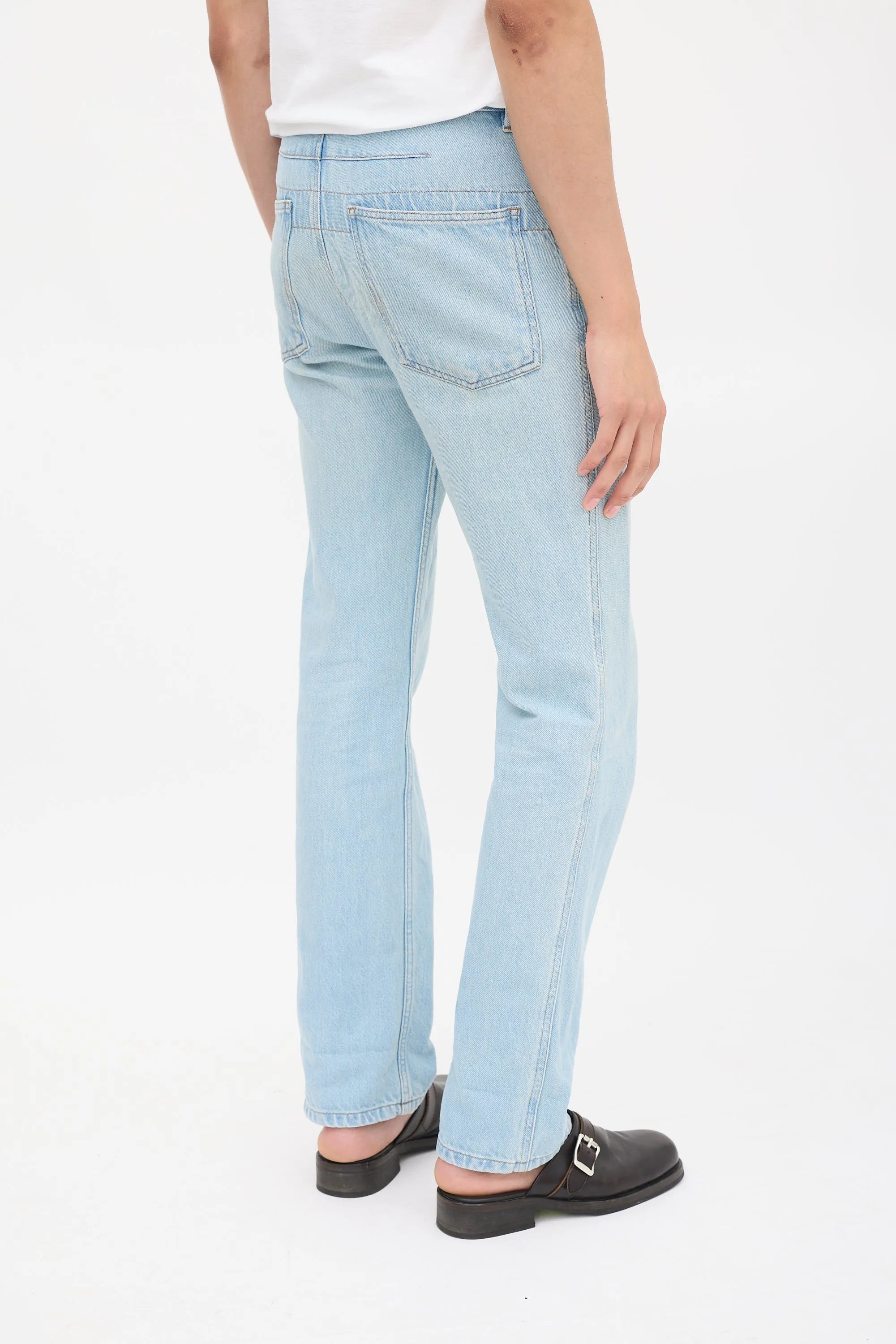 Light Wash Straight Leg Jeans