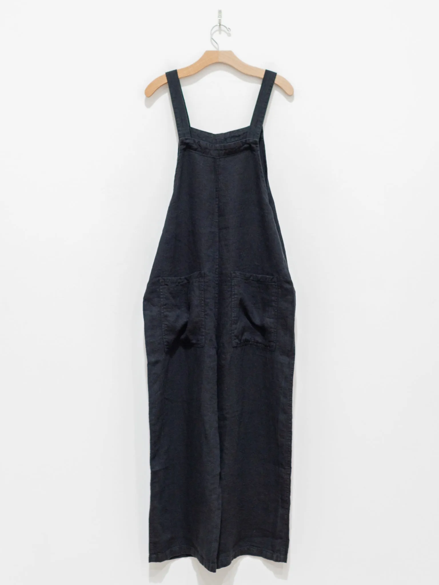 Linen Denim Overalls - Black