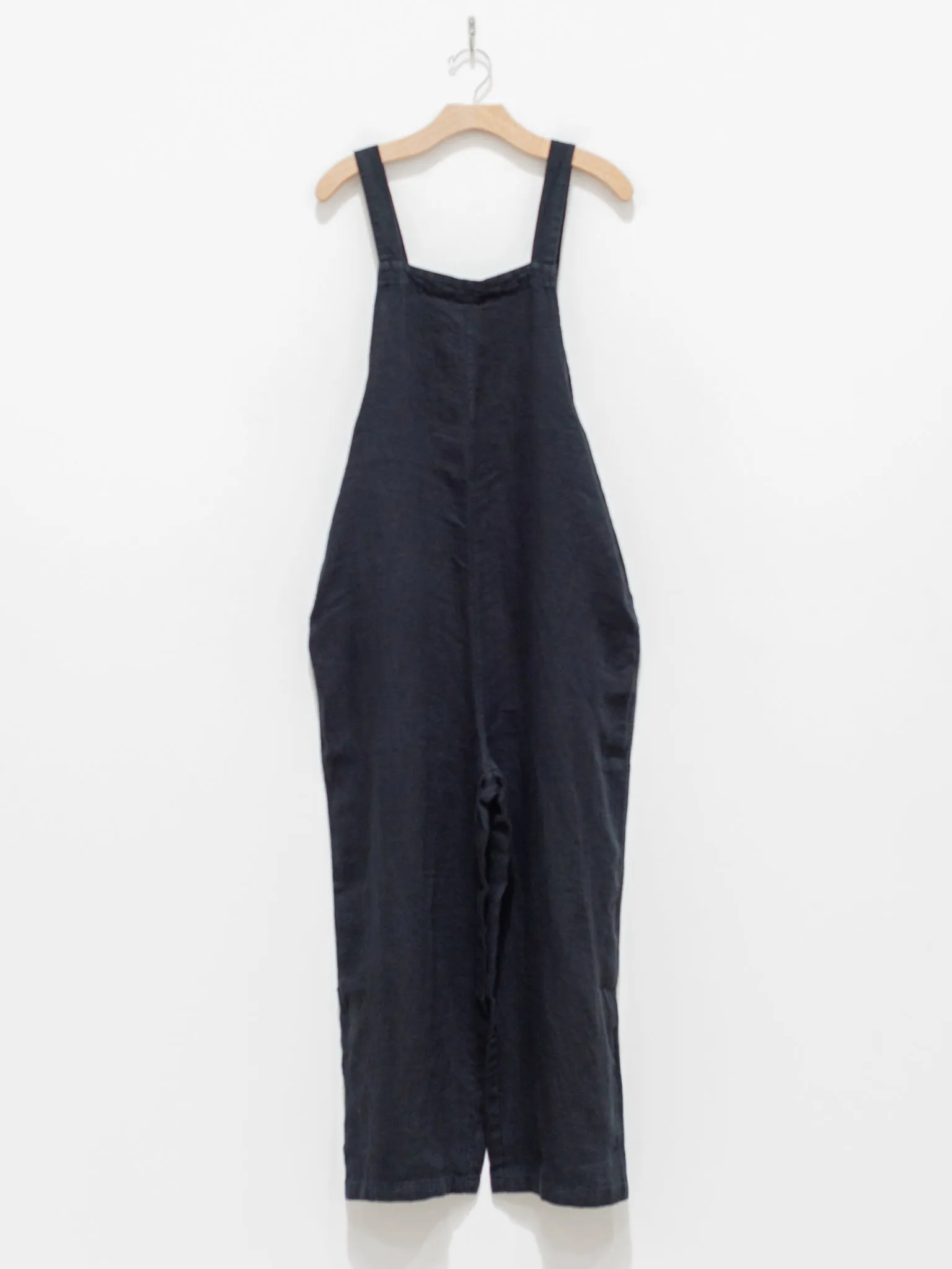 Linen Denim Overalls - Black