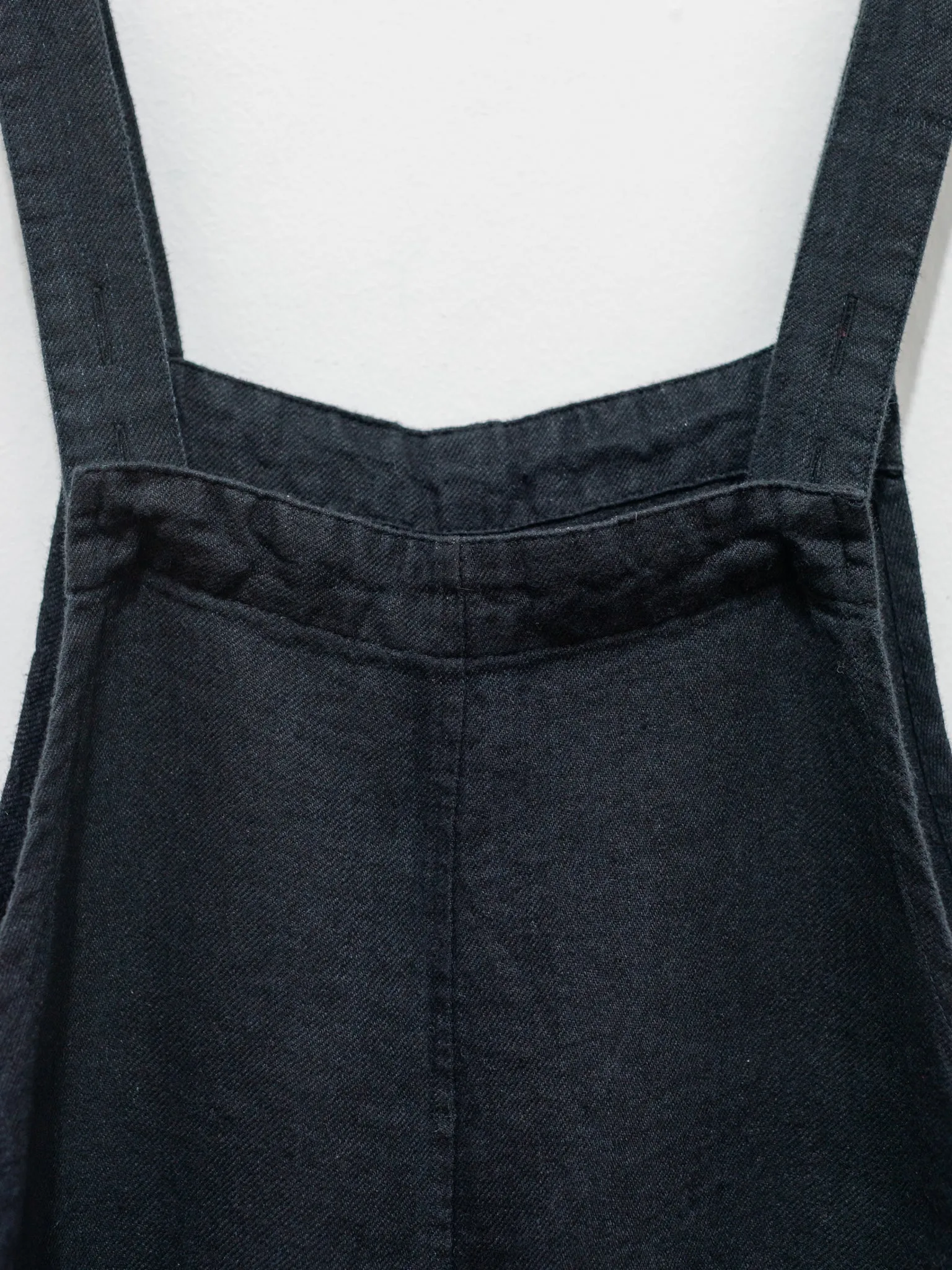 Linen Denim Overalls - Black