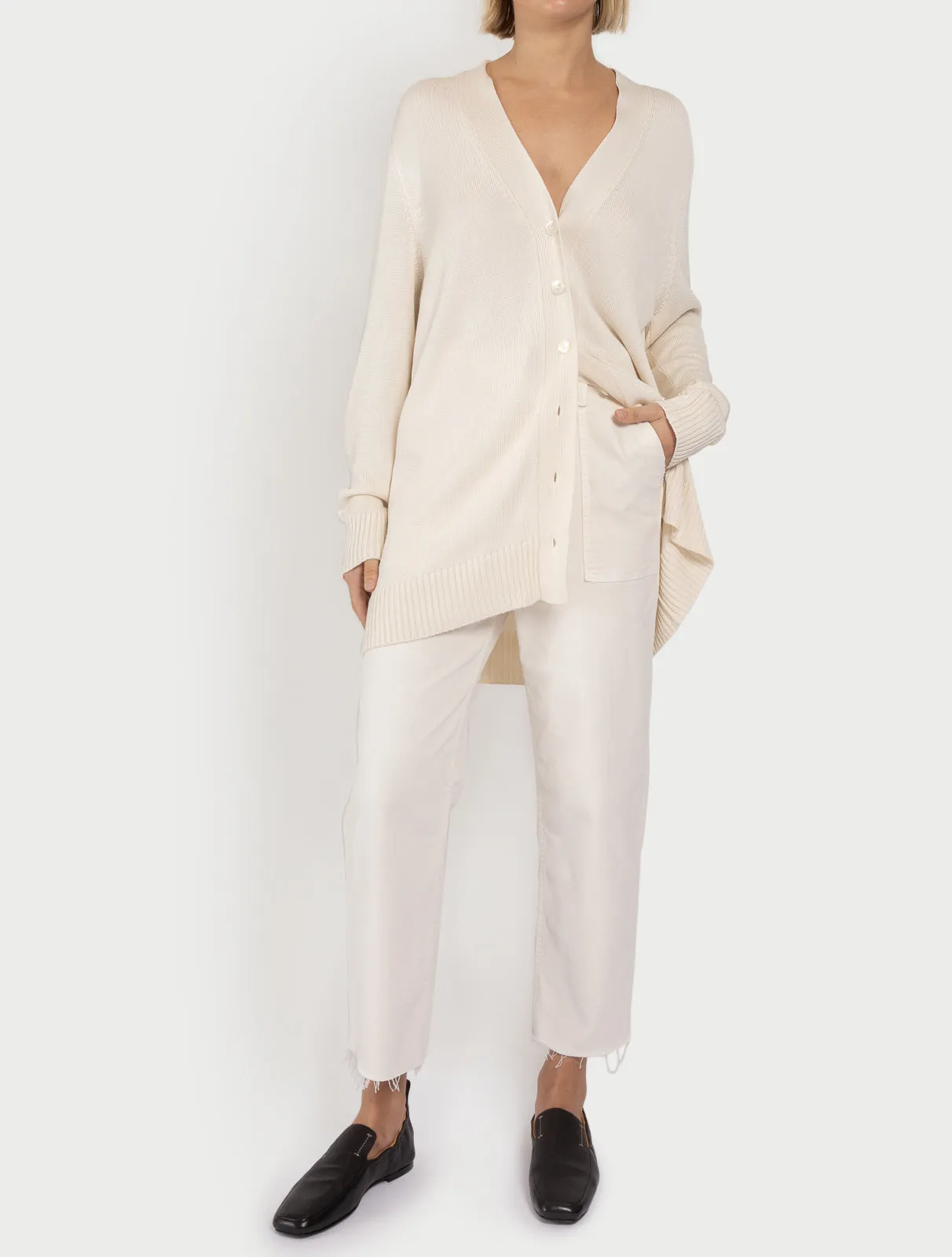 Long V-Neck Cardigan