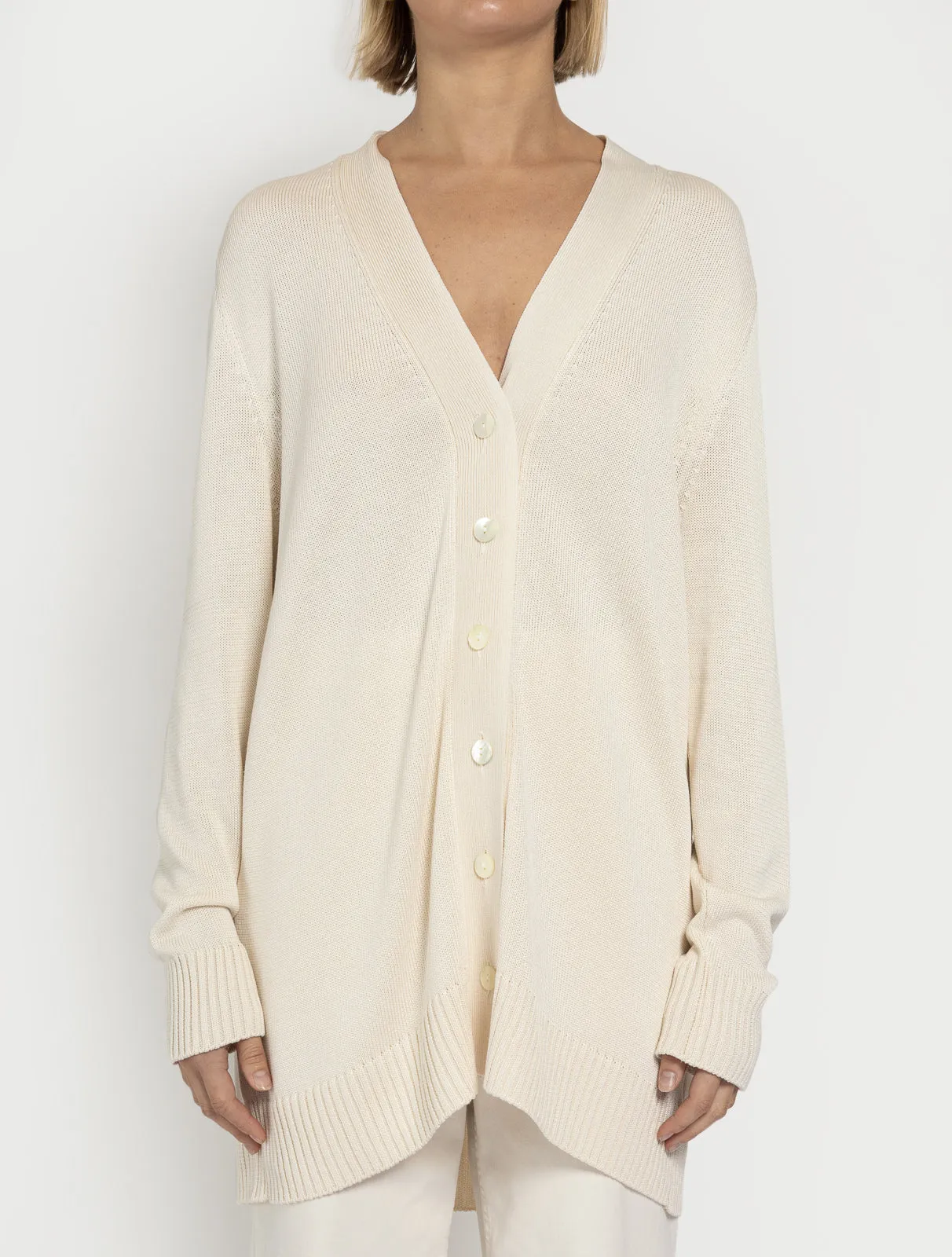 Long V-Neck Cardigan
