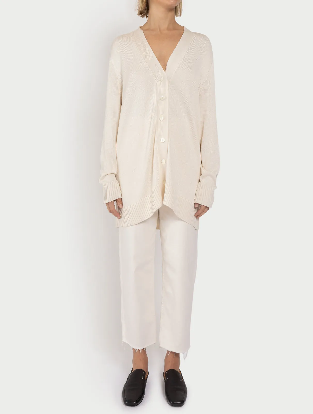 Long V-Neck Cardigan