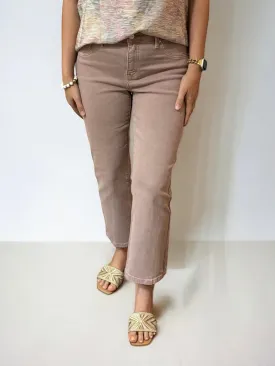 Maren Mauve Cropped Straight Leg Jean - Risen