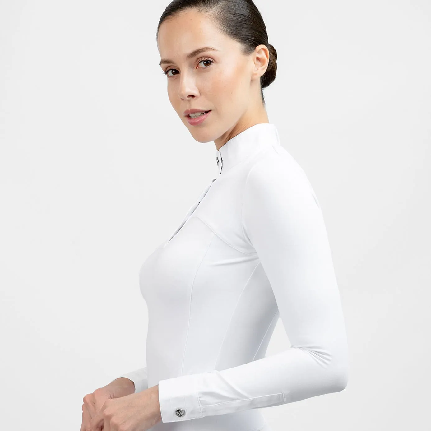Maximilian Equestrian Era Long Sleeve Show Shirt - White