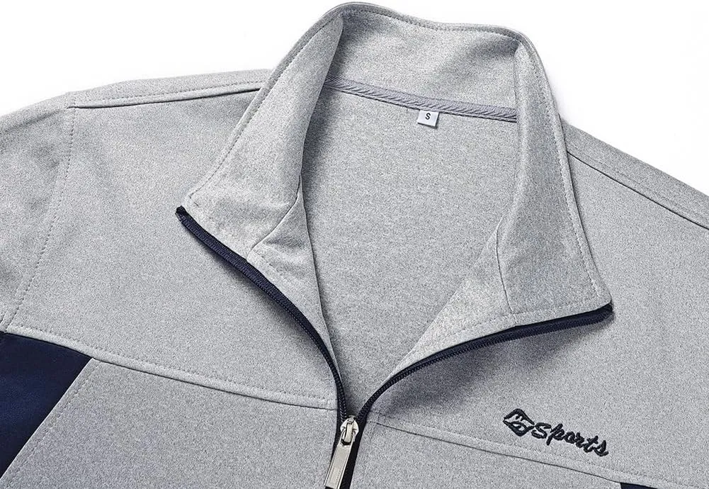 Men's Casual Tracksuit Long Sleeve Sweatsuit Athletic Set Full Zip Running Jogging Sports Jacket and Pants