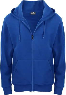 Mens Zip Up Fleece Jacket Lightweight Hoodies Casual Soft Full Zip Coats with Pockets Plus Size S-5XL Big&Tall