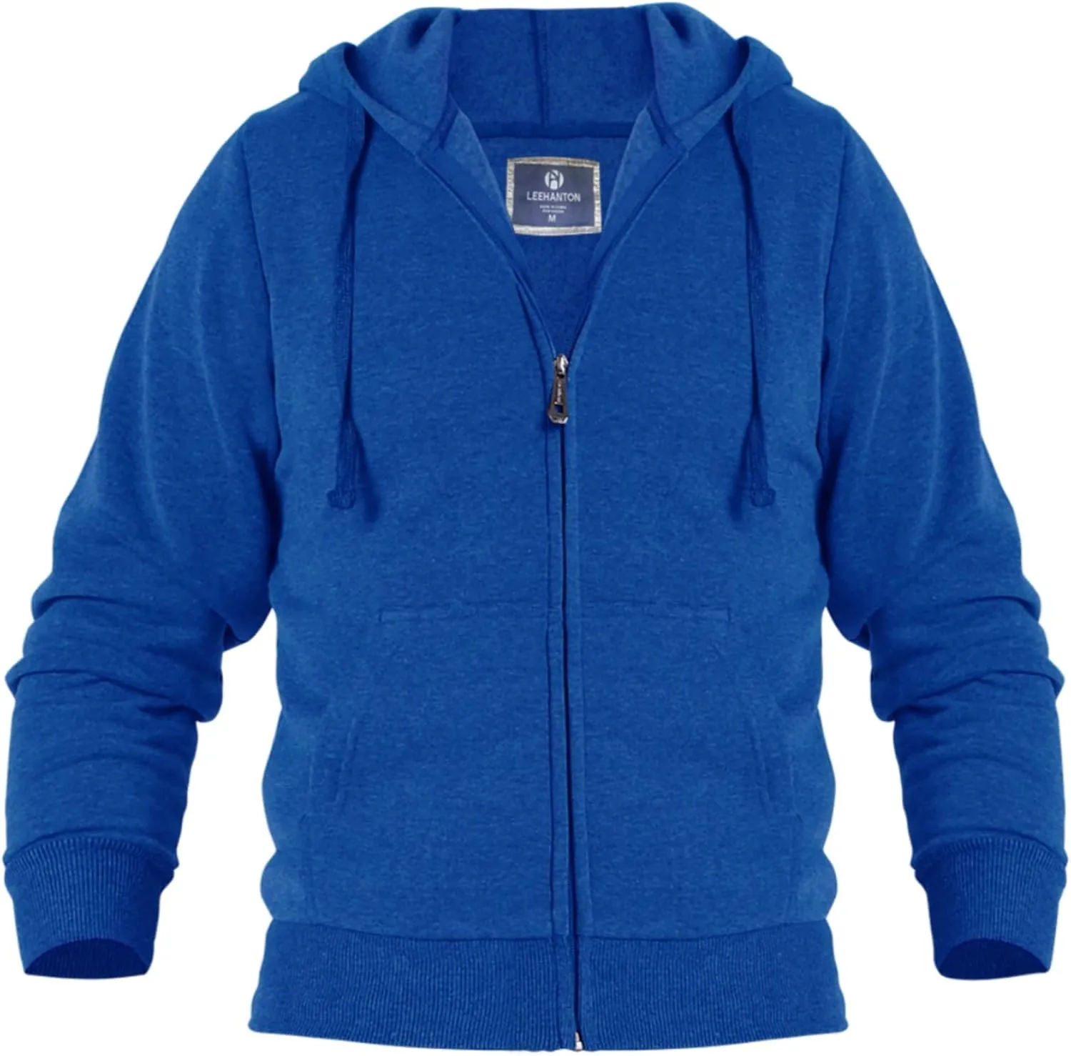Mens Zip Up Fleece Jacket Lightweight Hoodies Casual Soft Full Zip Coats with Pockets Plus Size S-5XL Big&Tall