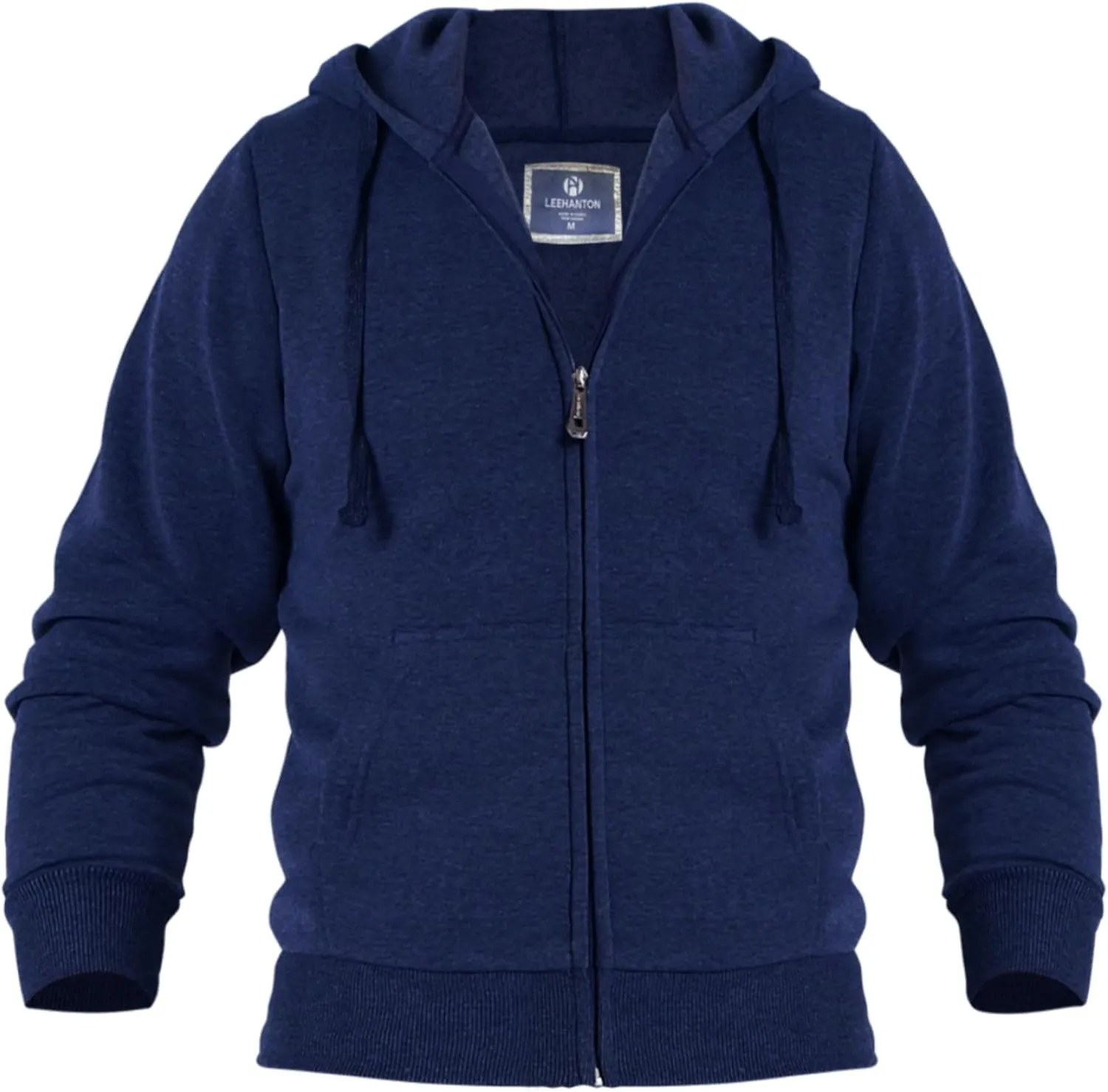 Mens Zip Up Fleece Jacket Lightweight Hoodies Casual Soft Full Zip Coats with Pockets Plus Size S-5XL Big&Tall