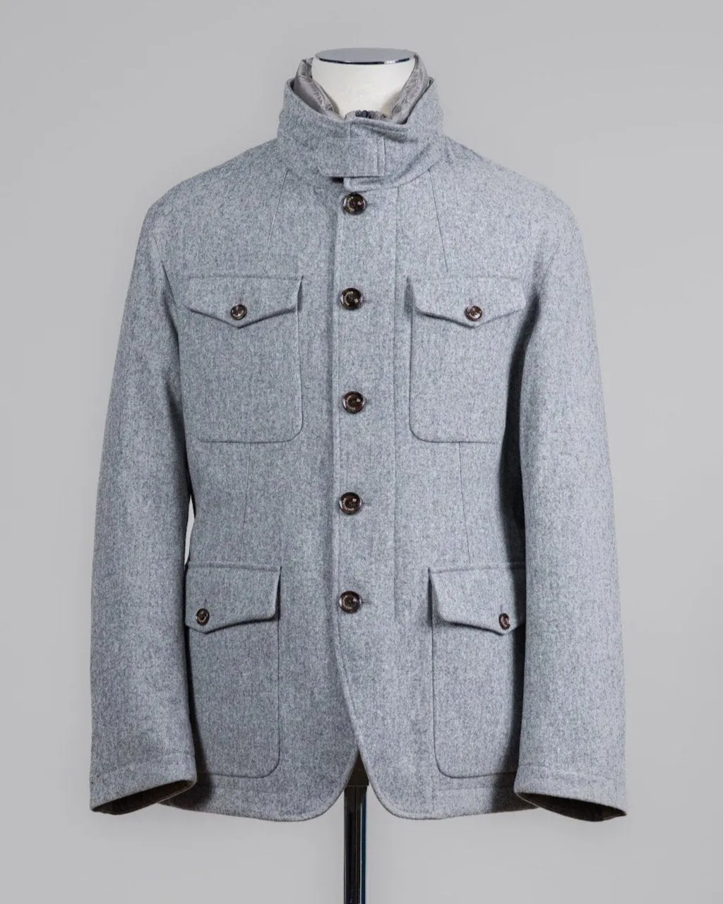 Montecore Flannel Field Down Jacket / Light Grey