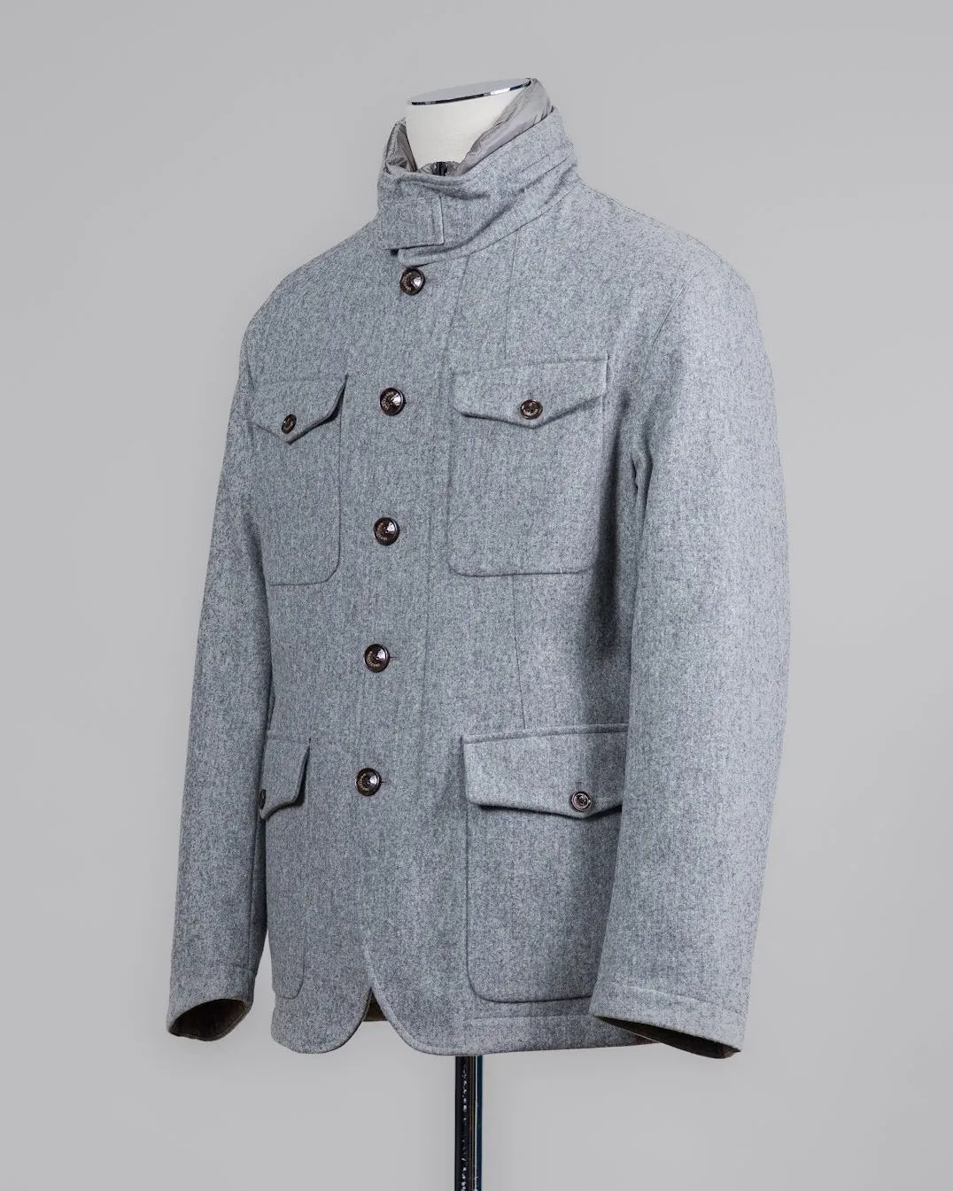 Montecore Flannel Field Down Jacket / Light Grey