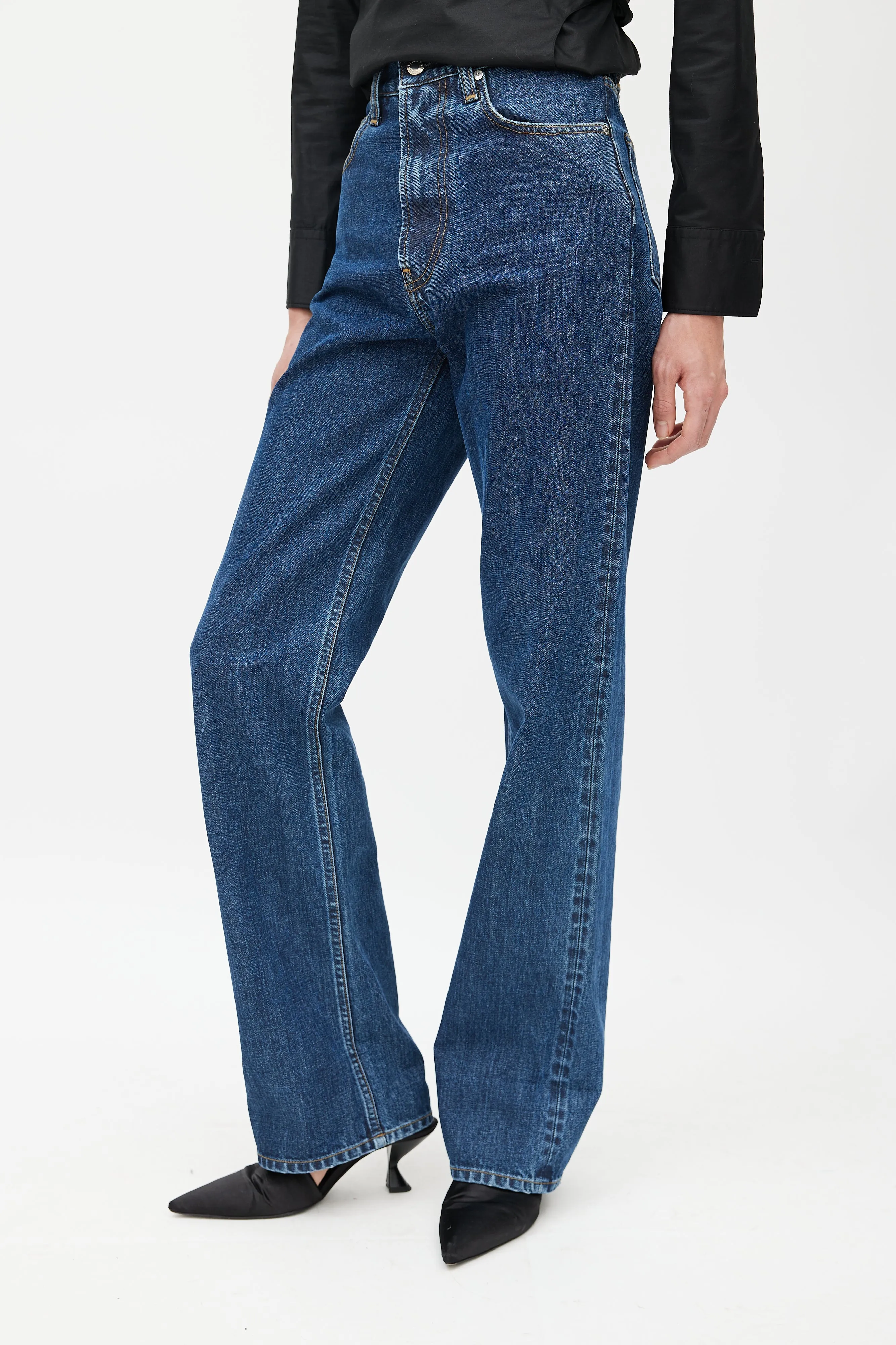 Navy Straight Leg Jeans
