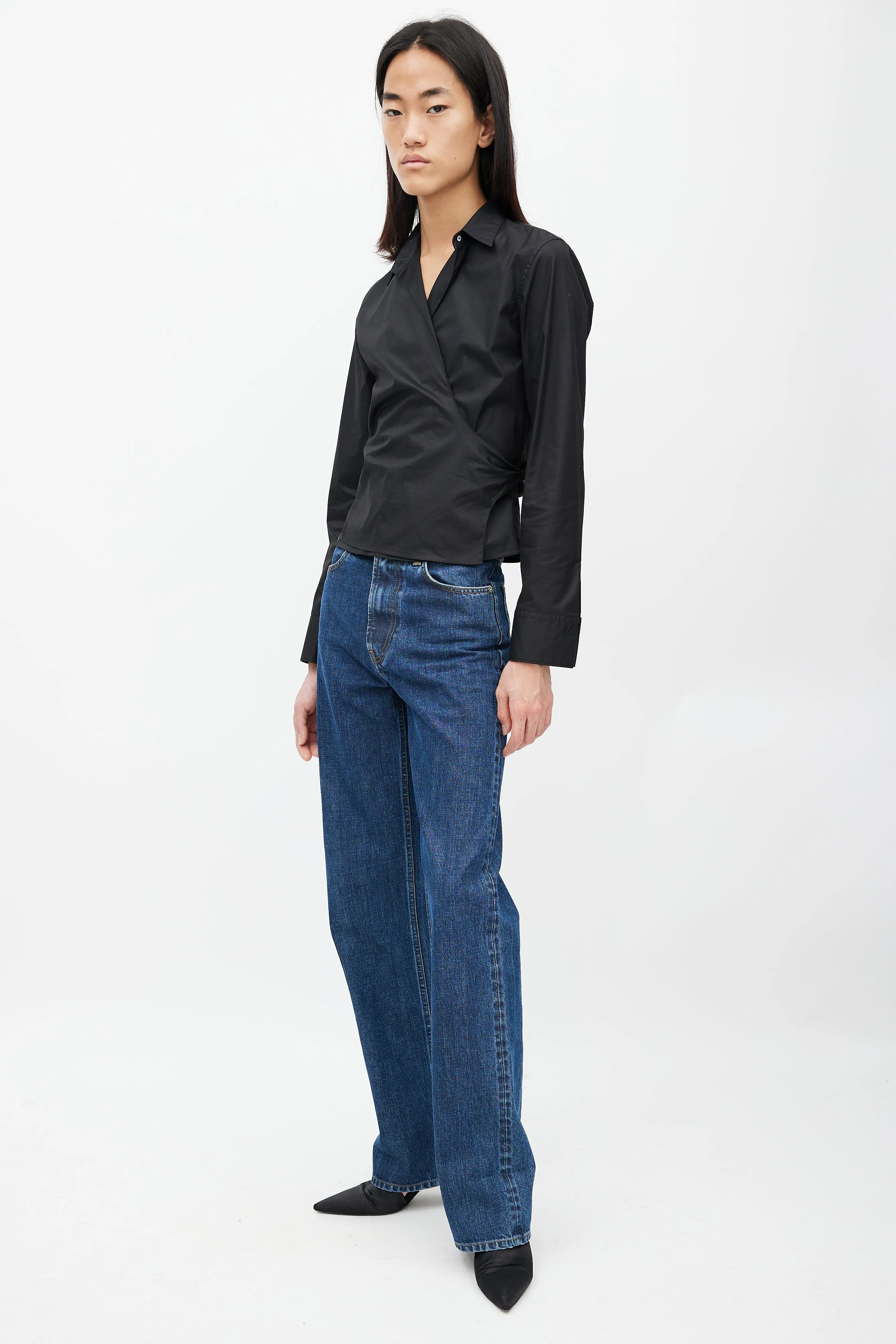 Navy Straight Leg Jeans