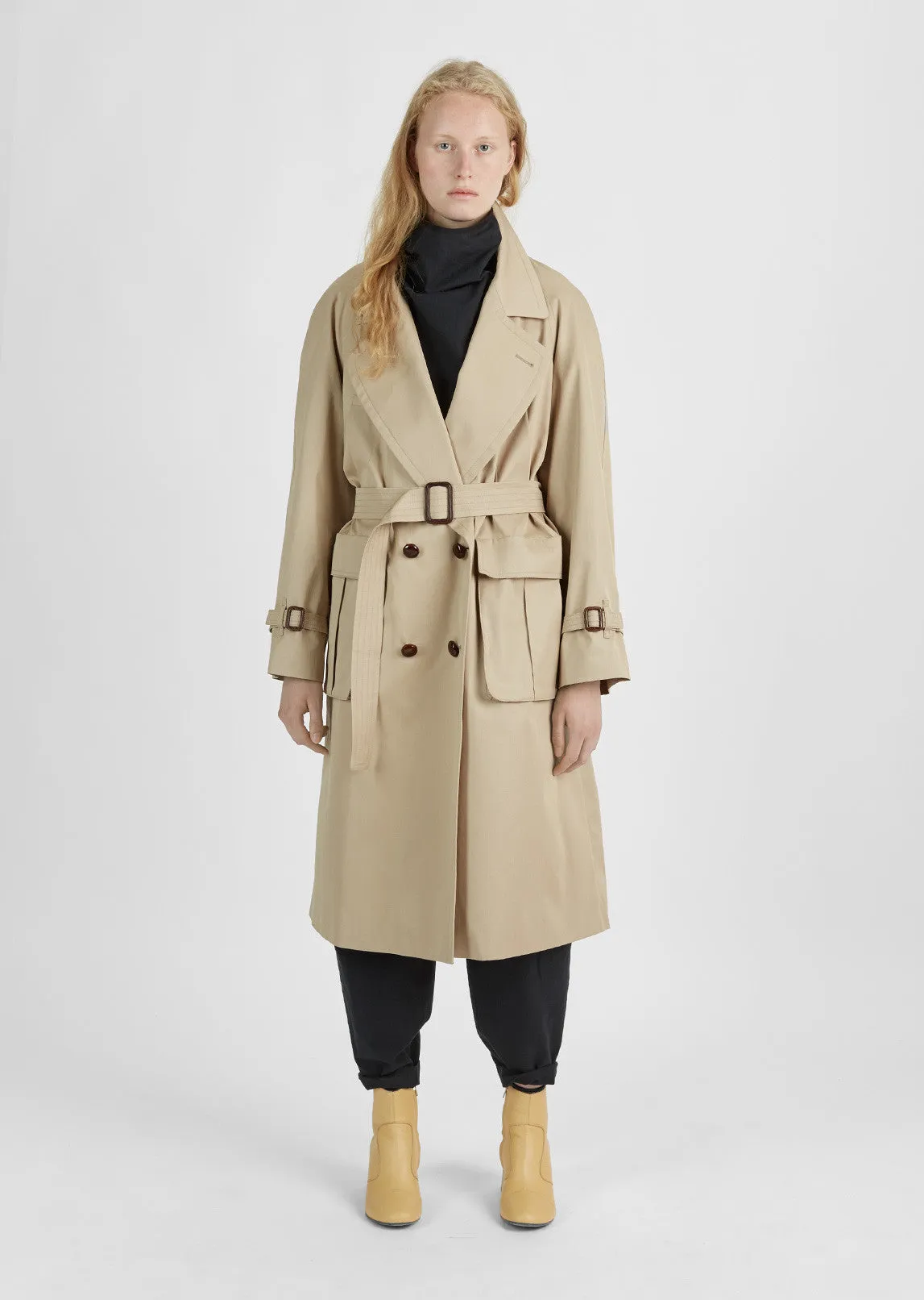 Oversized Cotton Trench Coat