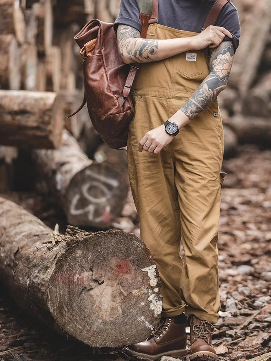 Retro Style Woodworking Overalls