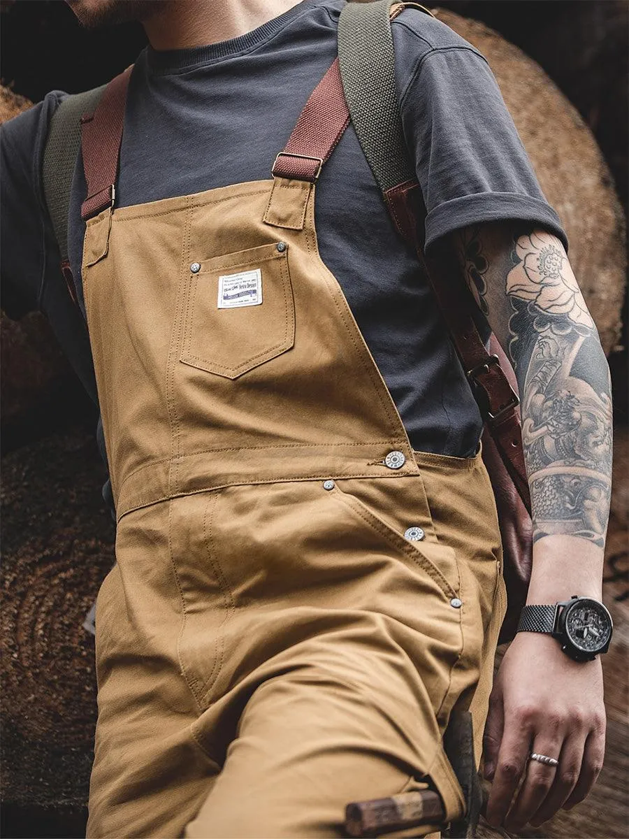 Retro Style Woodworking Overalls