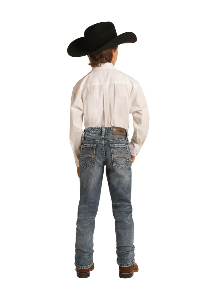 Rock & Roll Cowboy Boy's Revolver Reflex Slim Fit Straight Leg Jeans BBS-1790
