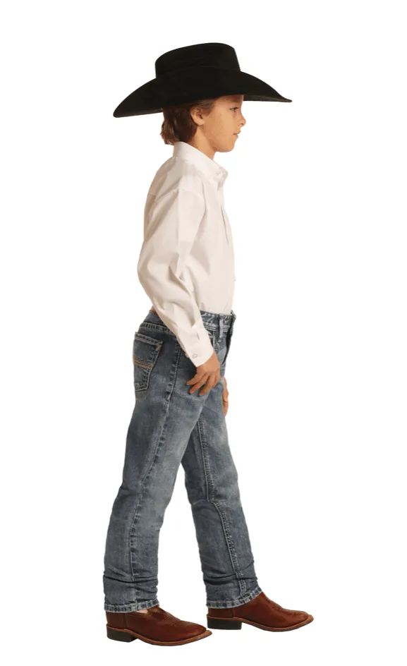 Rock & Roll Cowboy Boy's Revolver Reflex Slim Fit Straight Leg Jeans BBS-1790