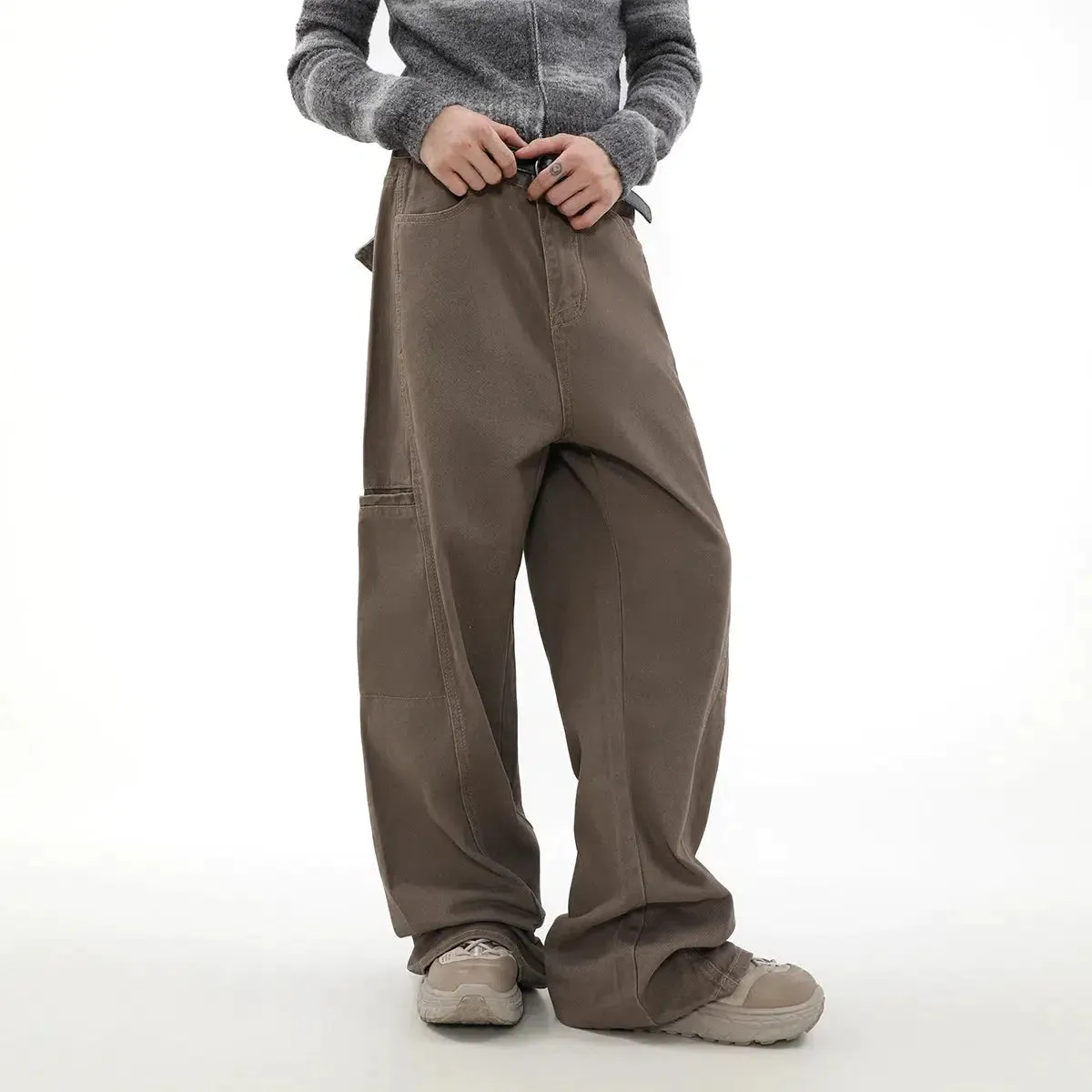 Seam Detail Straight Leg Jeans
