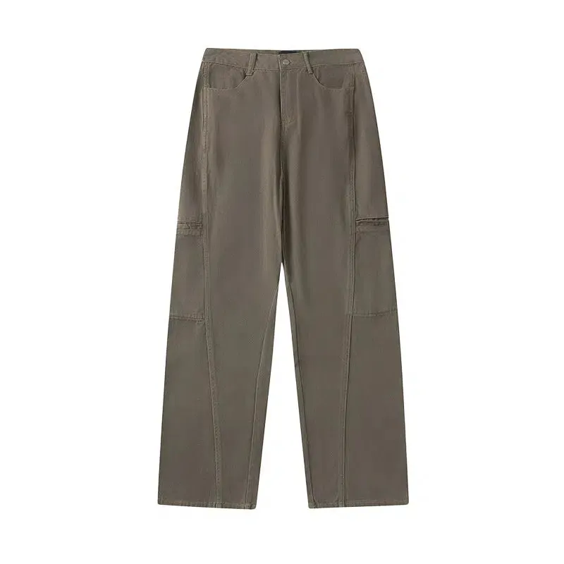 Seam Detail Straight Leg Jeans